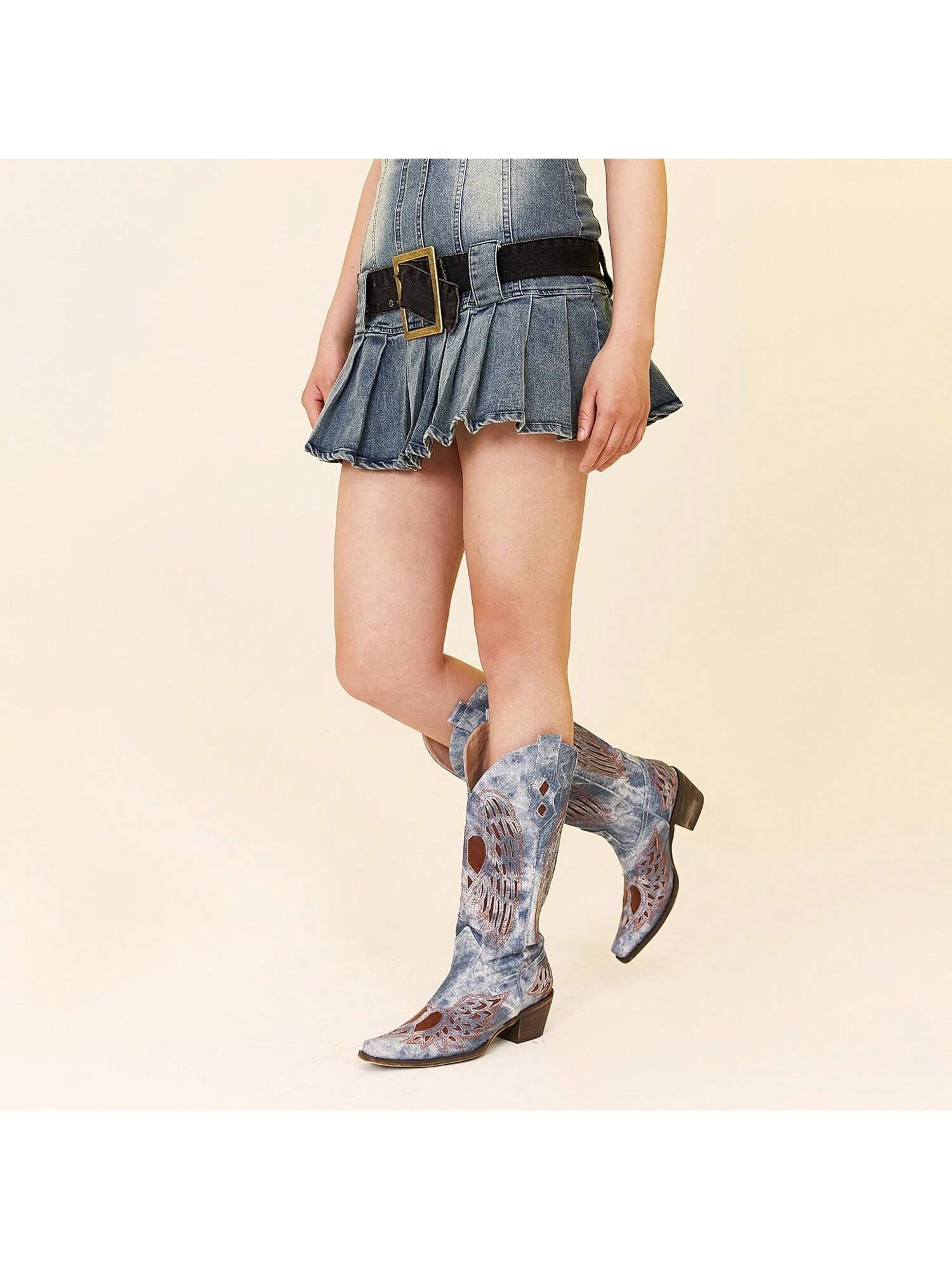 In Blue Women Mid-Calf Boots