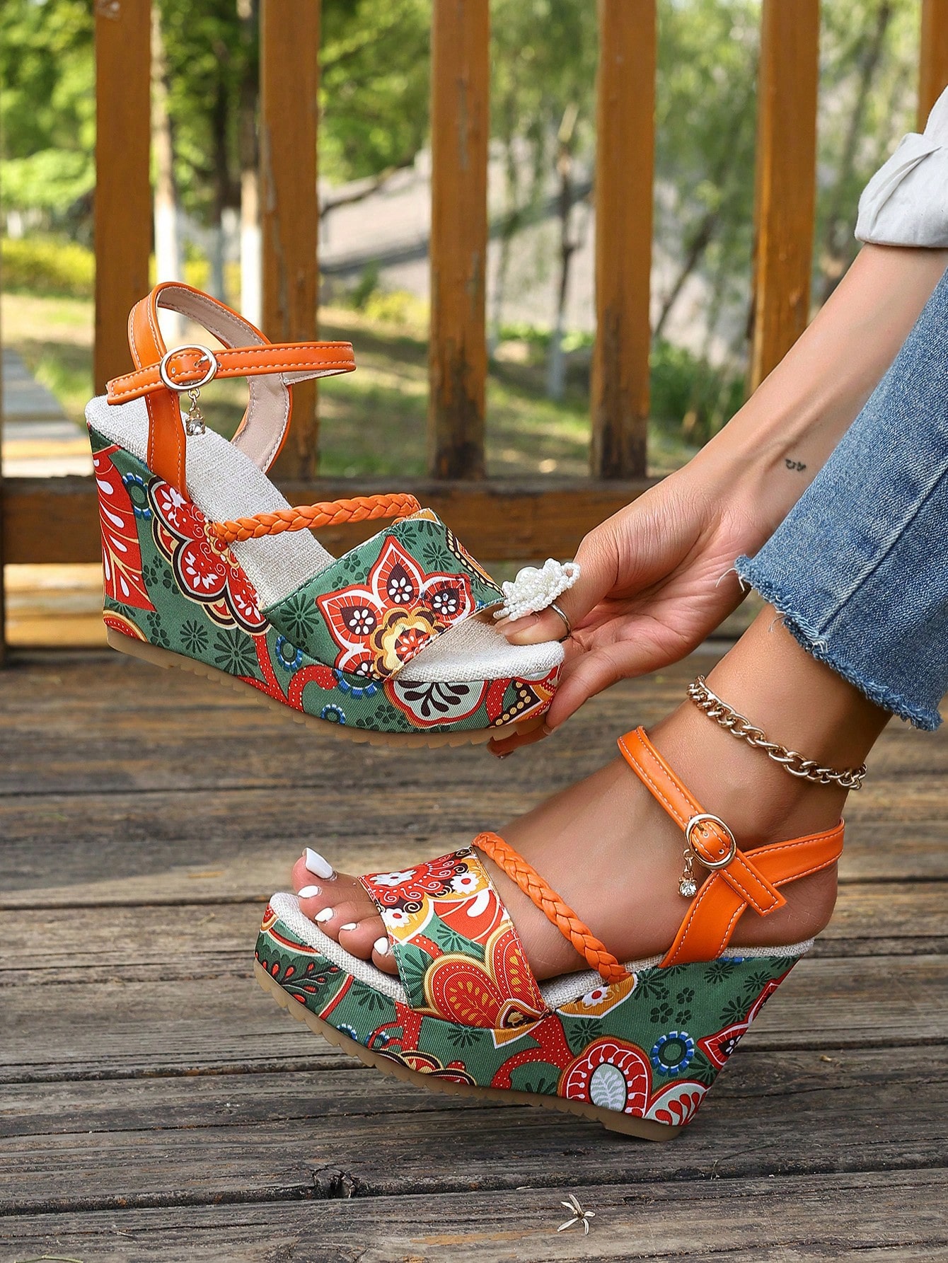 In Orange Women Platforms & Wedge Sandals