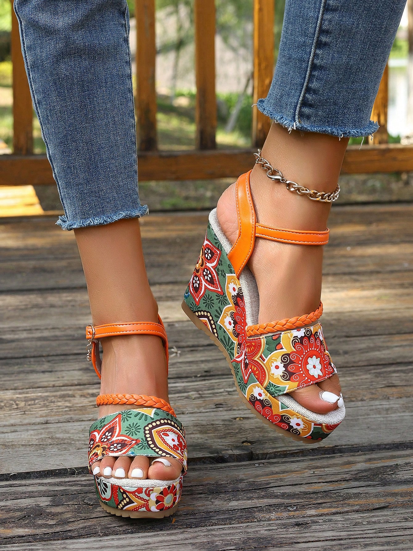 In Orange Women Platforms & Wedge Sandals