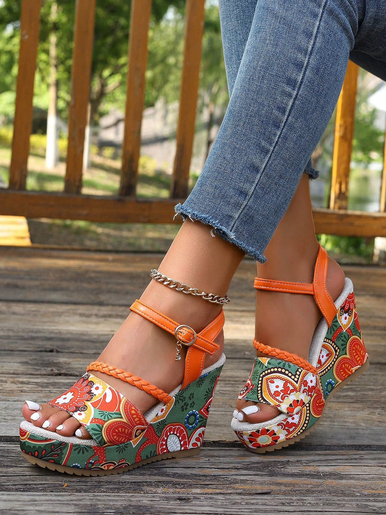 In Orange Women Platforms & Wedge Sandals