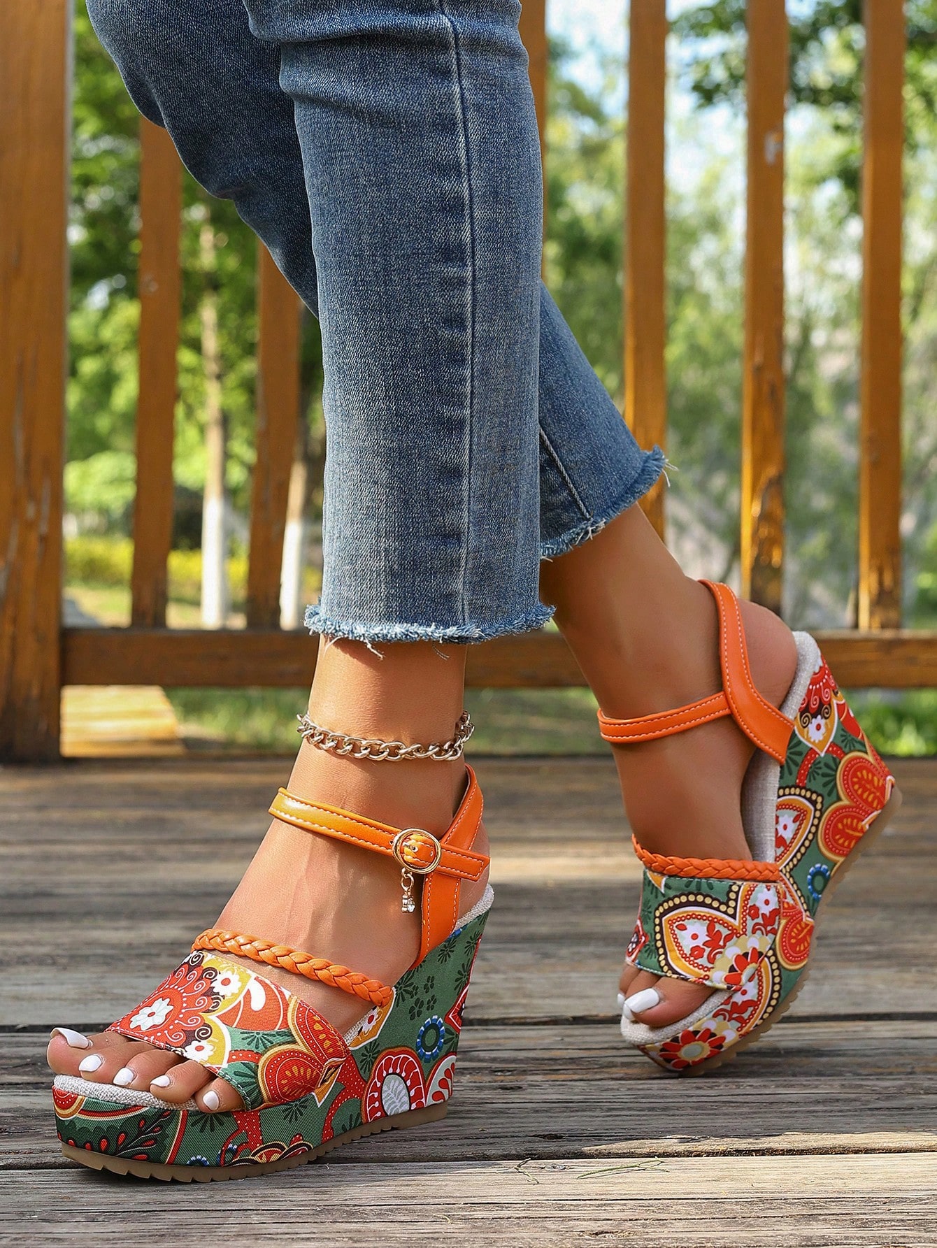 In Orange Women Platforms & Wedge Sandals