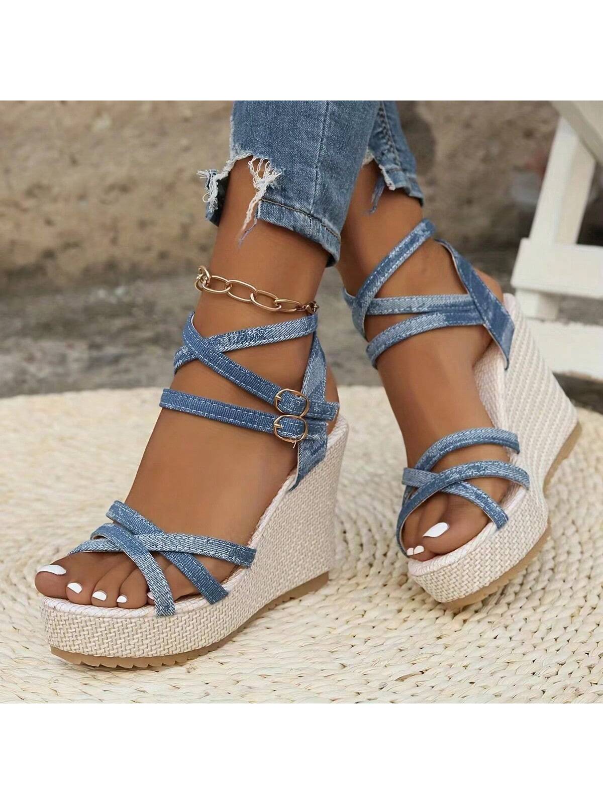 In Blue Women Platforms & Wedge Sandals