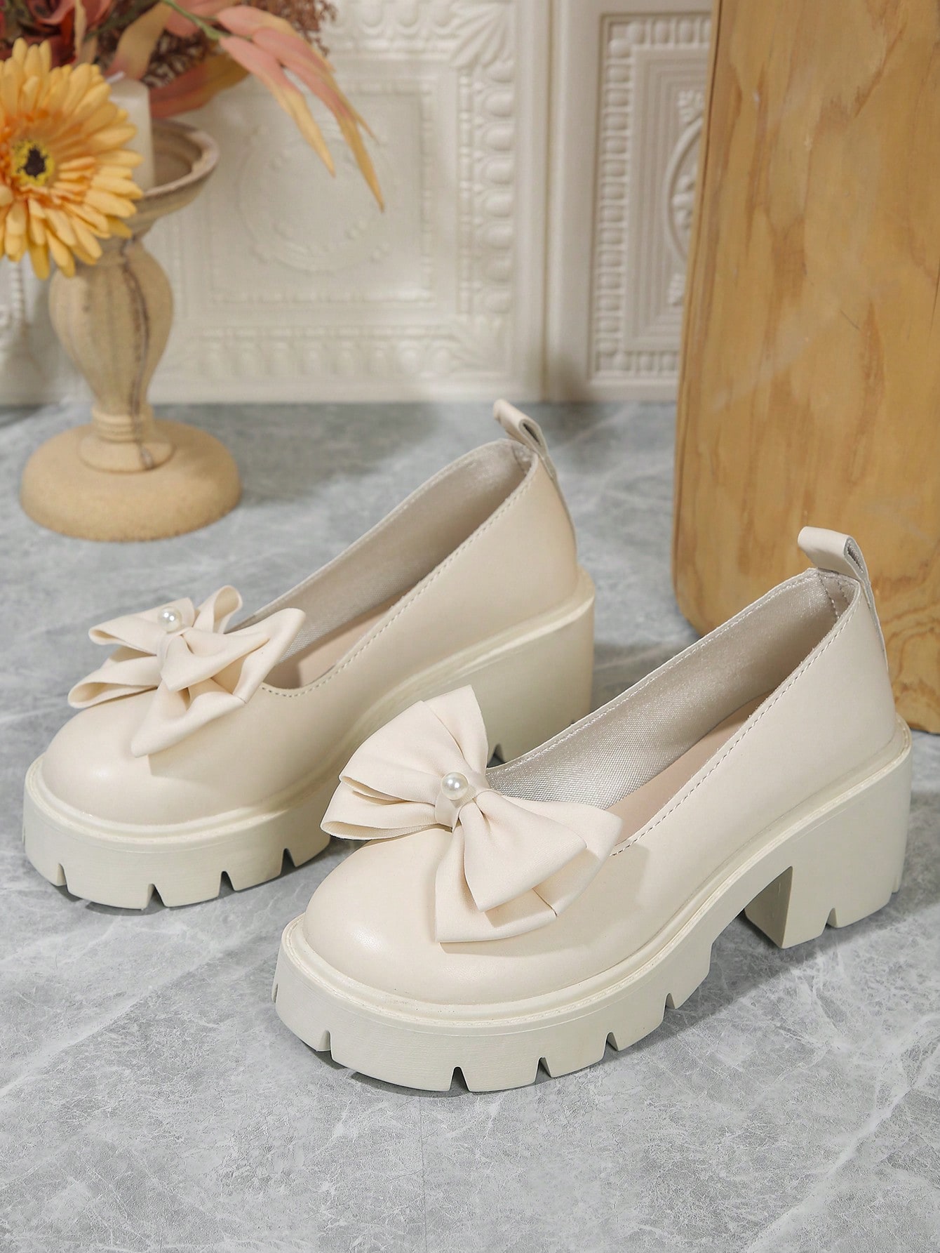 In Beige Women Wedges & Flatform