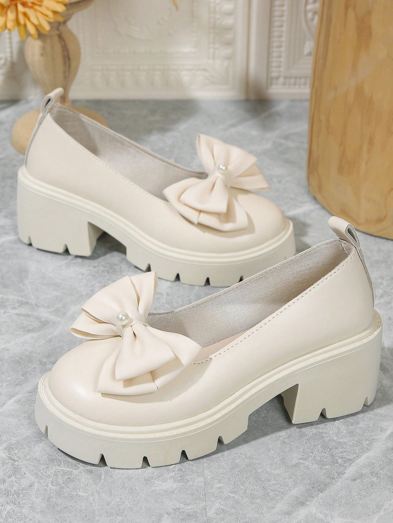 In Beige Women Wedges & Flatform