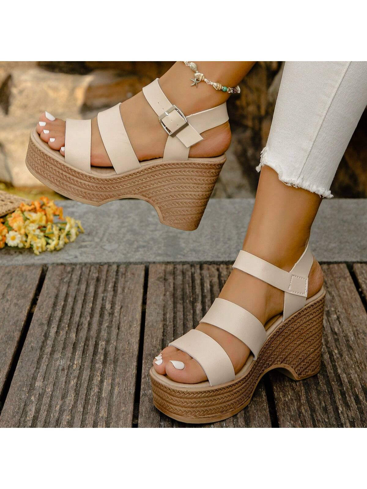 In Apricot Women Wedges & Flatform