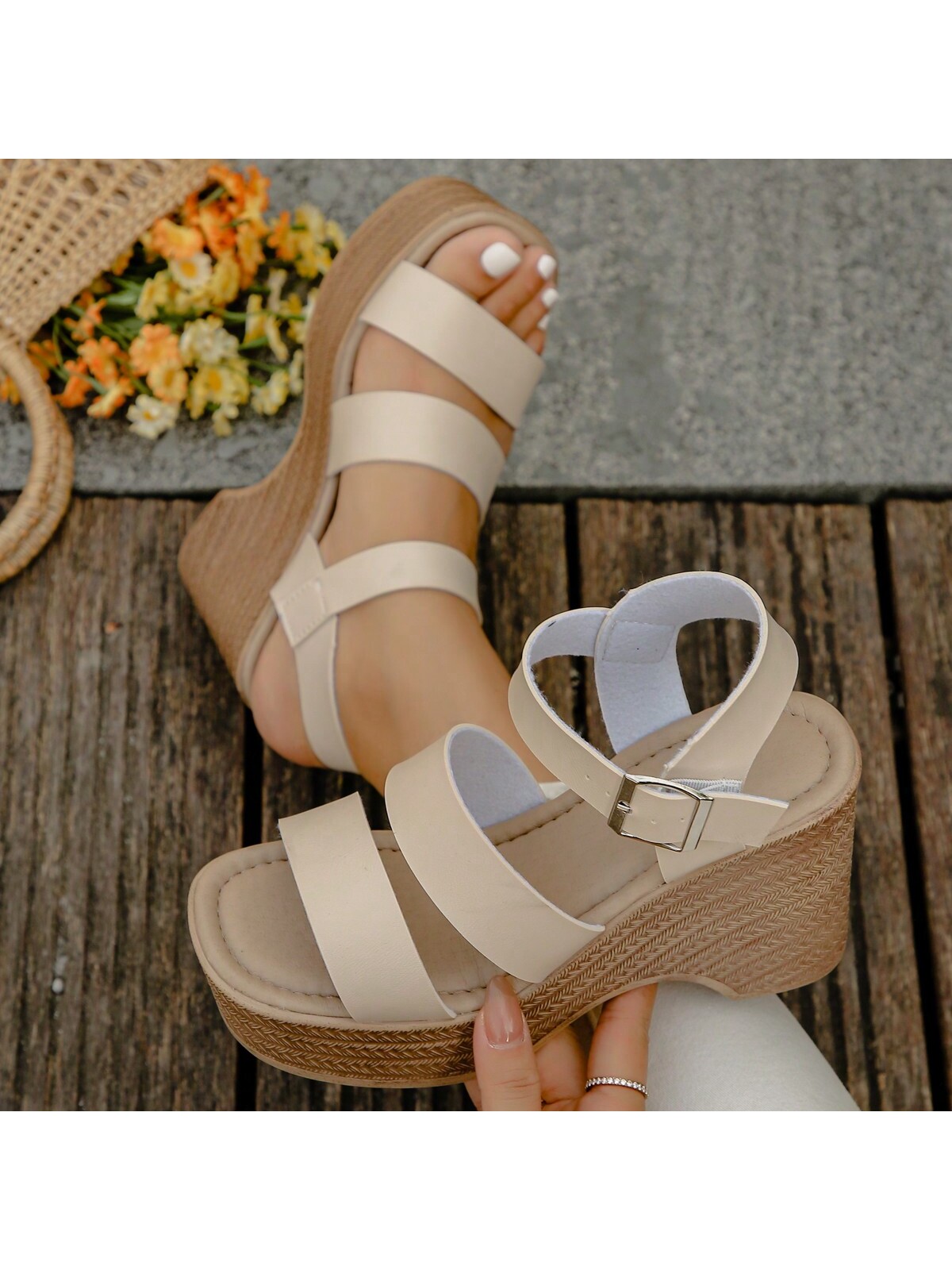 In Apricot Women Wedges & Flatform