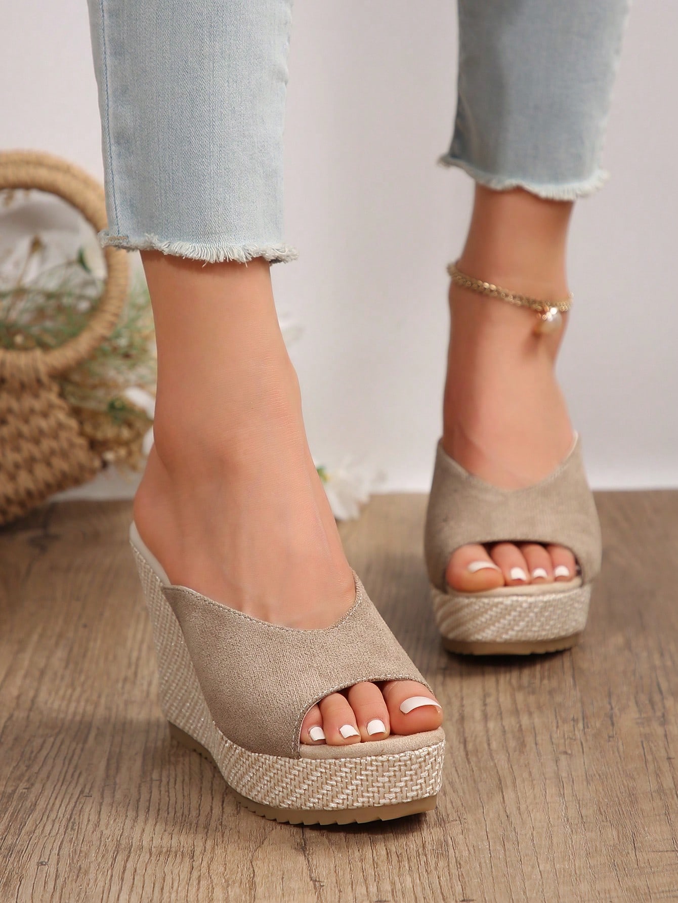 In Beige Women Platforms & Wedge Sandals