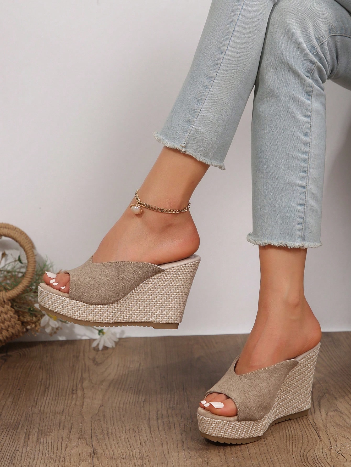 In Beige Women Platforms & Wedge Sandals