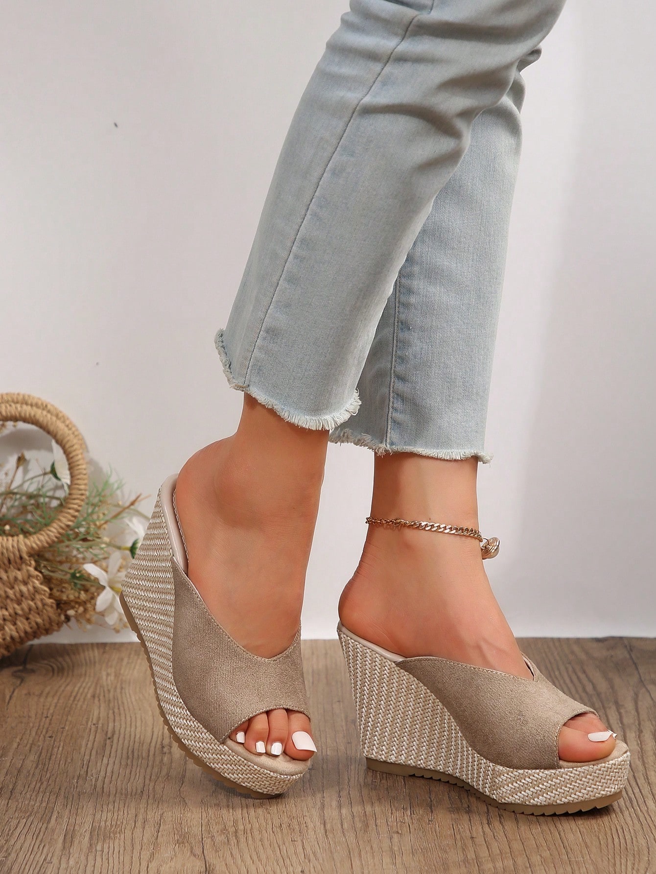 In Beige Women Platforms & Wedge Sandals