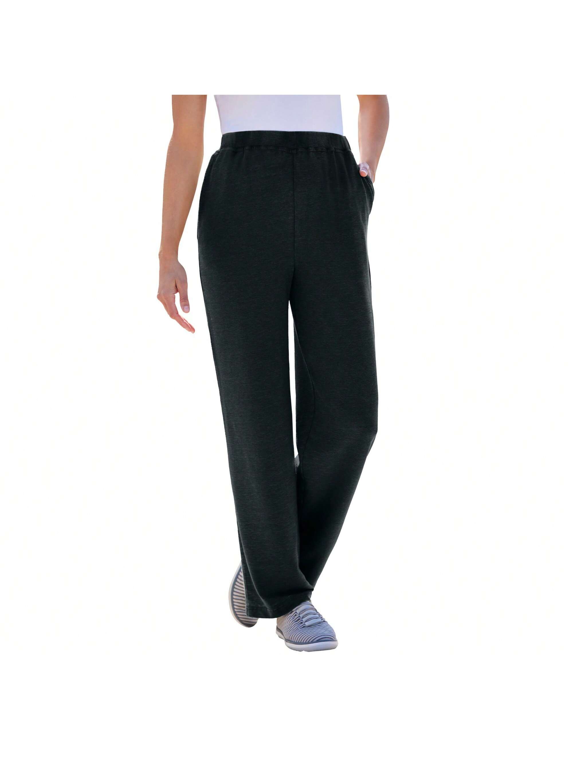 In Black Plus Size Sweatpants