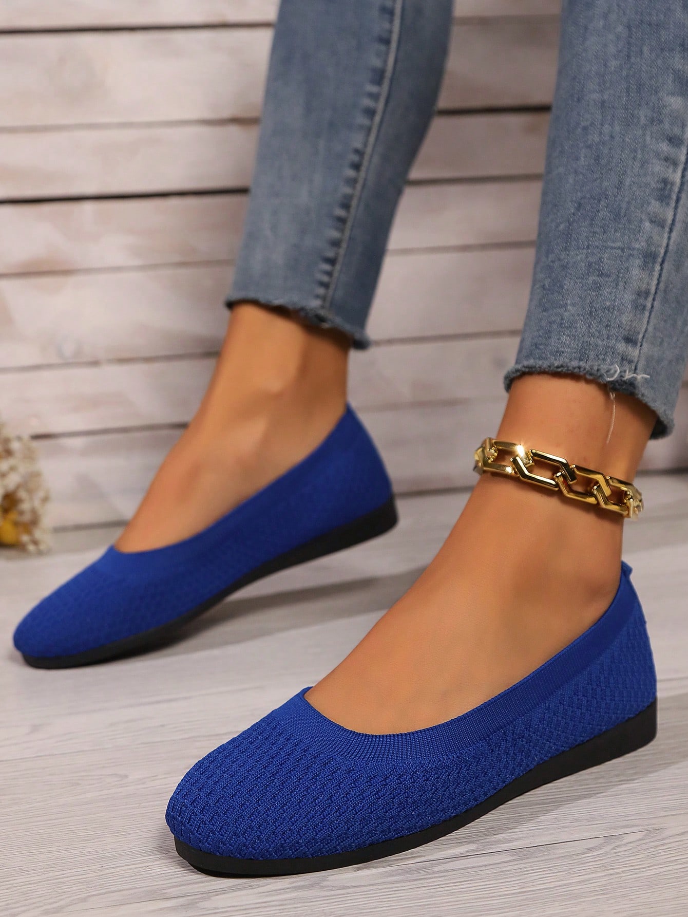 In Royal Blue Women Flats