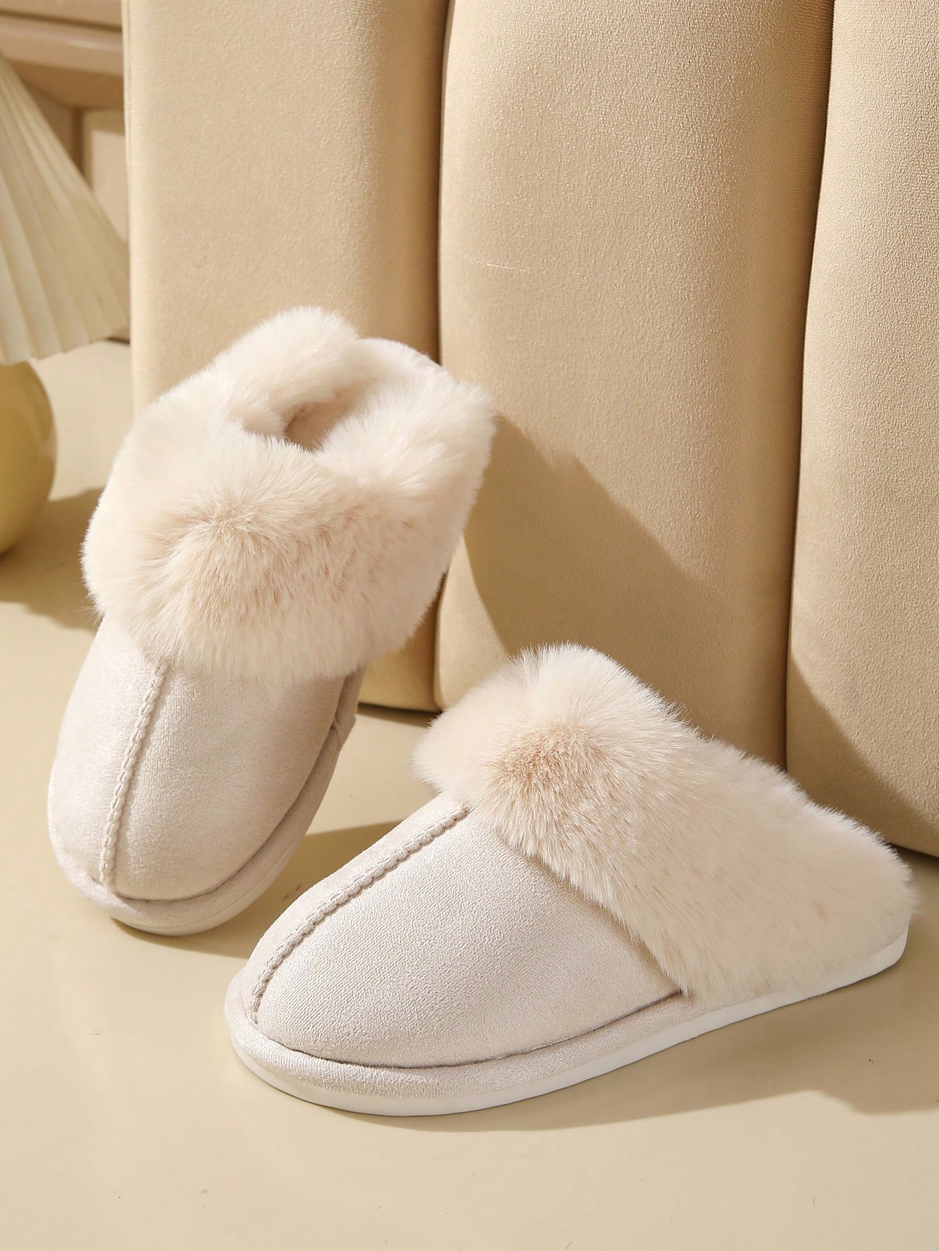 In Beige Women Home Slippers