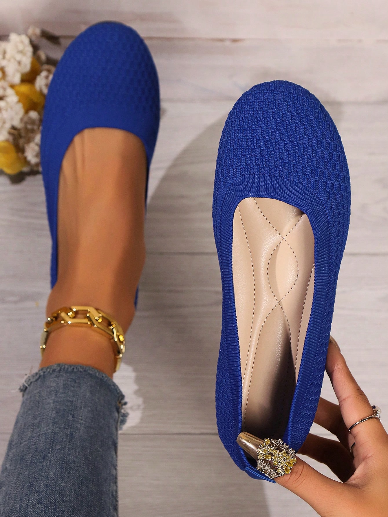 In Royal Blue Women Flats