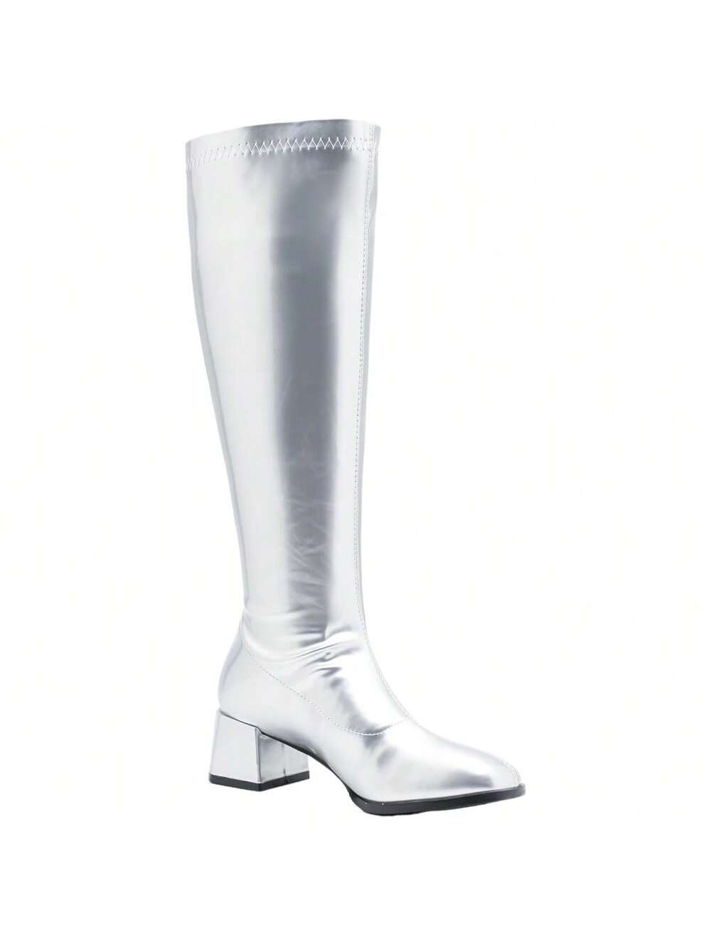 In Silver Women Knee-High Boots