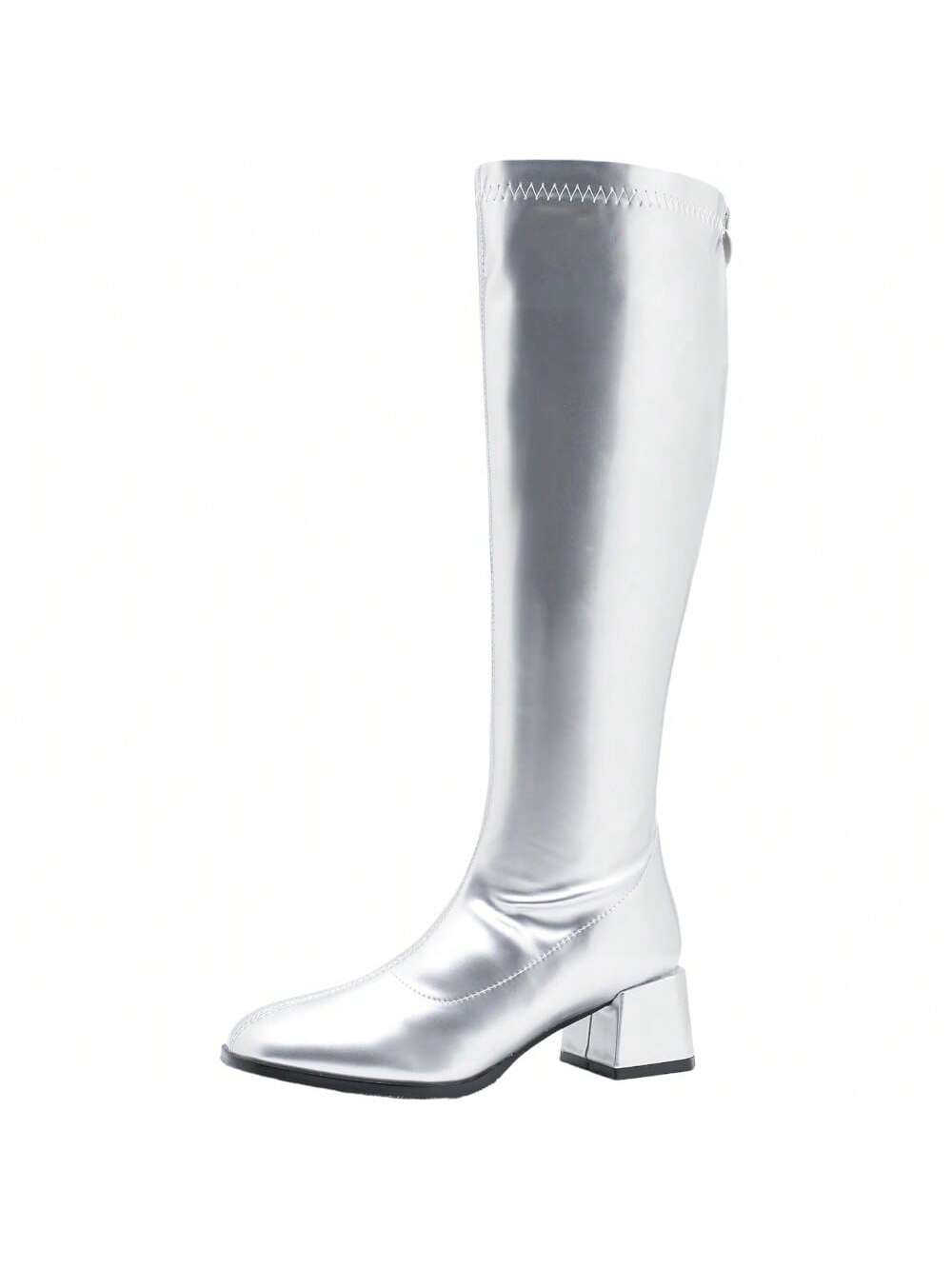 In Silver Women Knee-High Boots