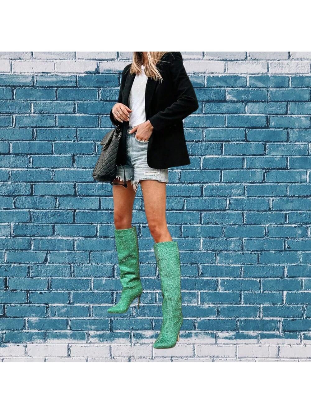 In Green Women Fashion Boots