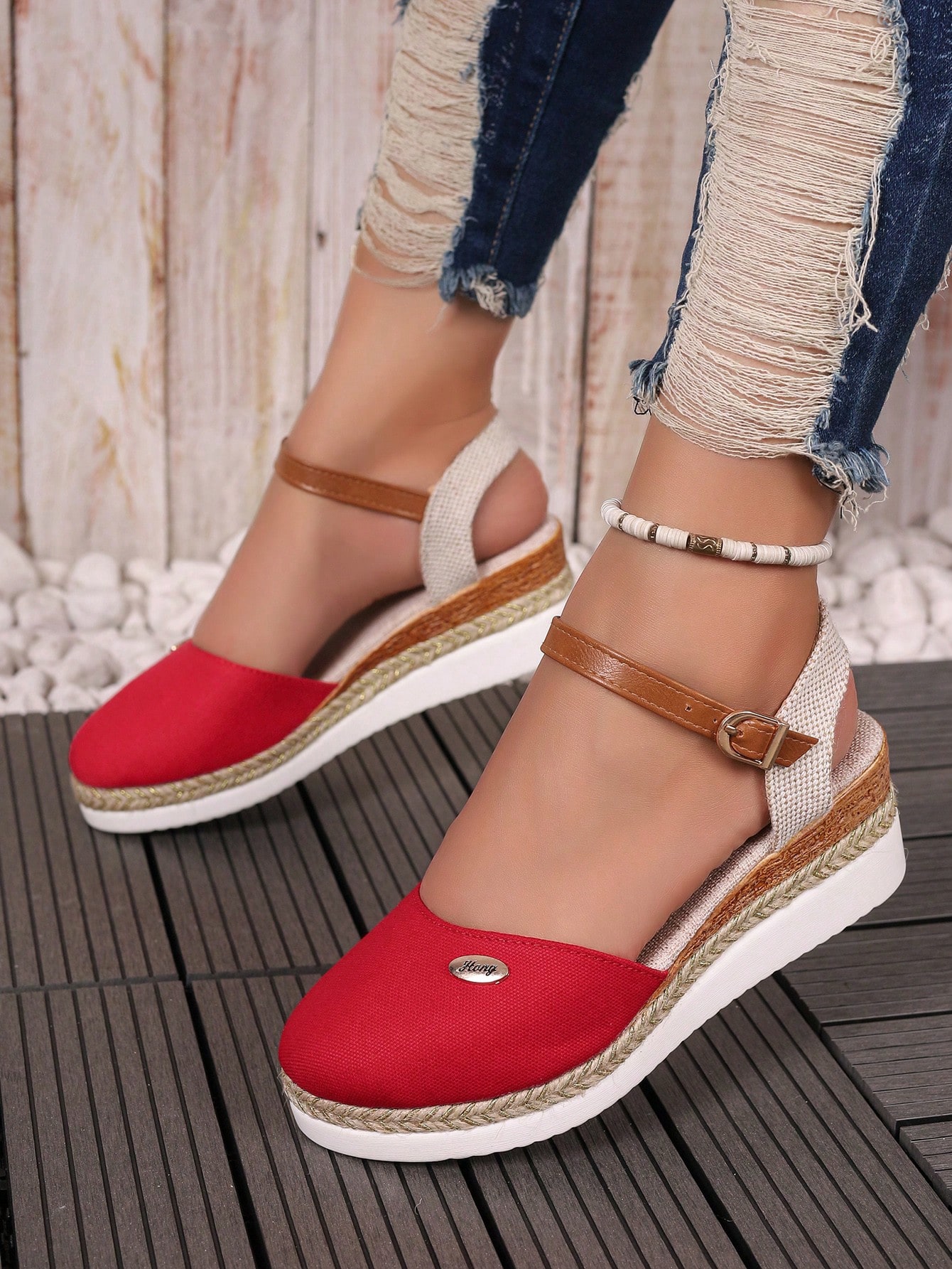 In Red Women Wedges & Flatform