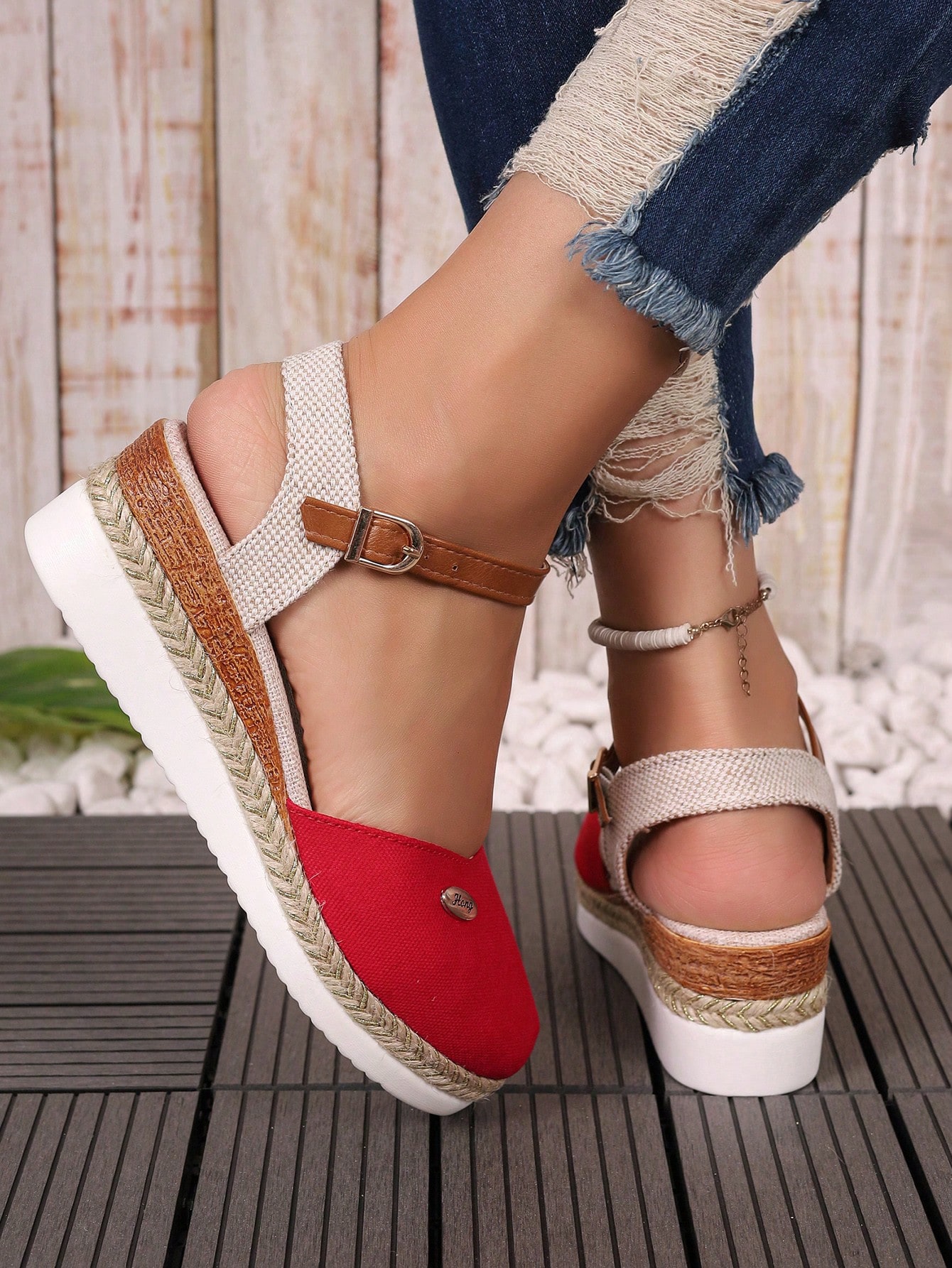 In Red Women Wedges & Flatform