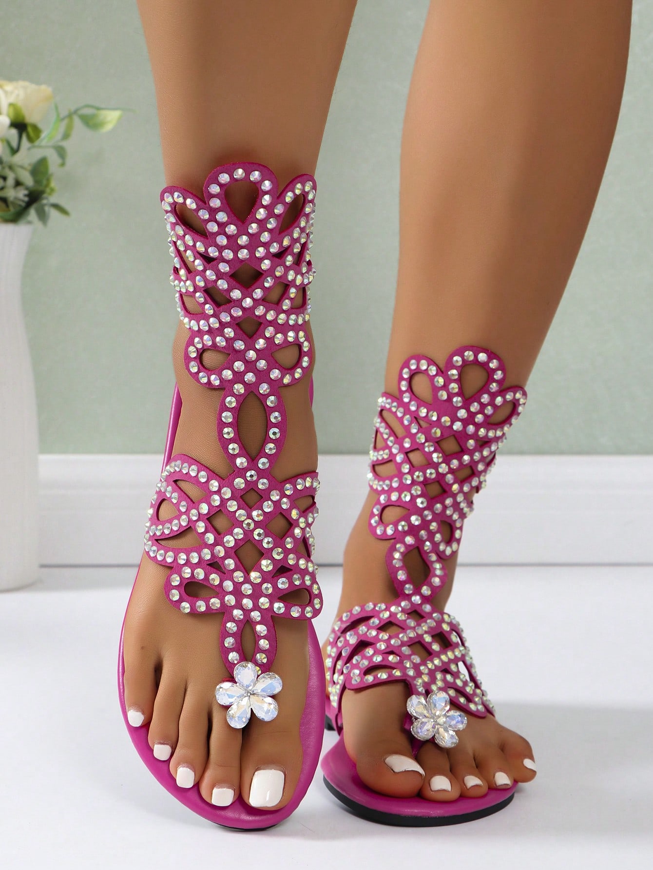 In Pink Women Flat Sandals