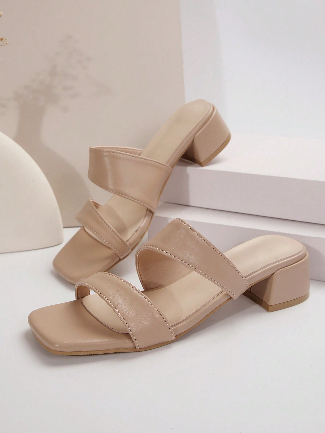 In Khaki Women Heeled Sandals