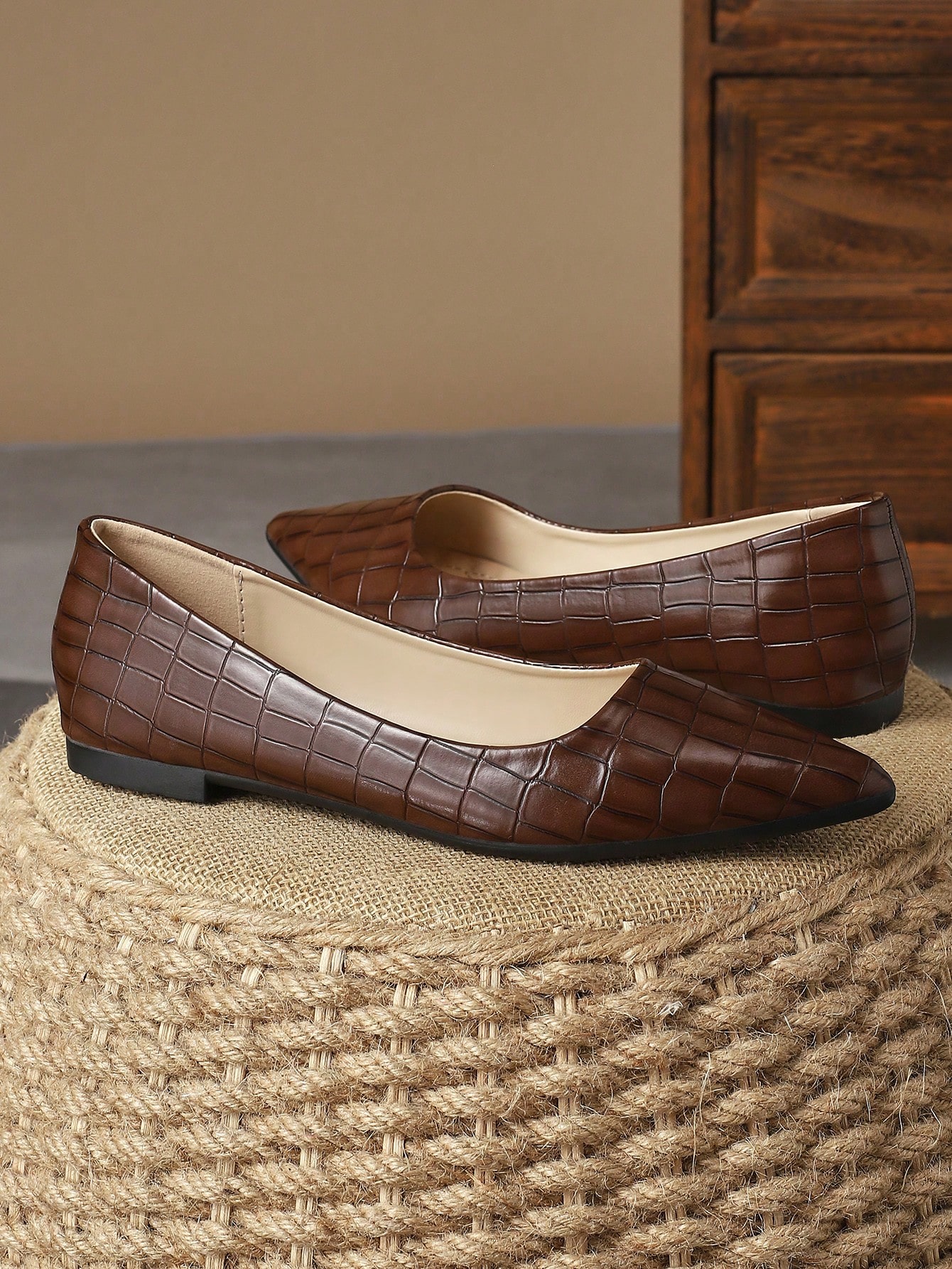 In Brown Women Flats