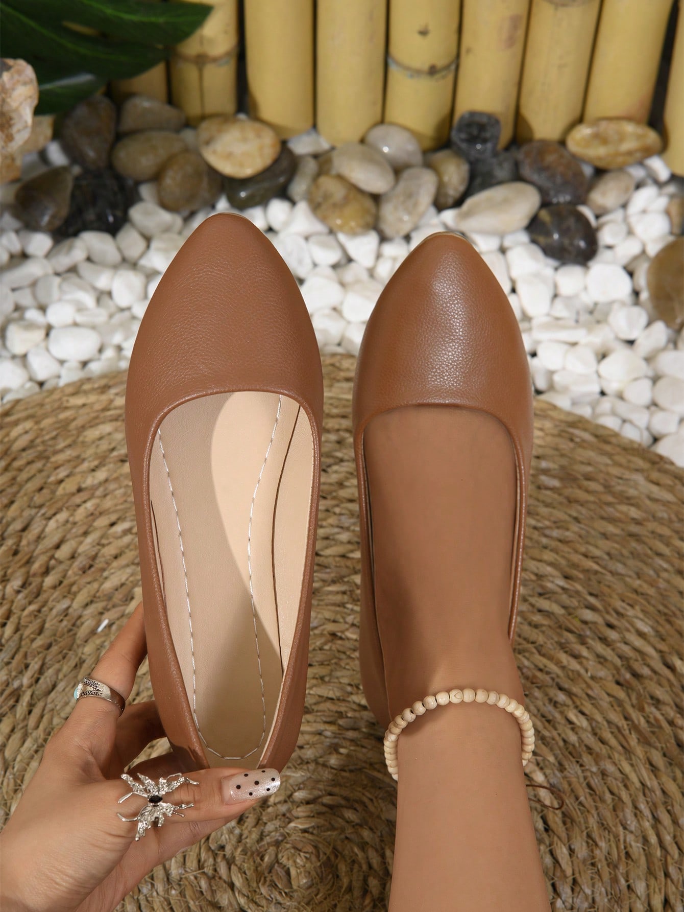 In Brown Women Flats