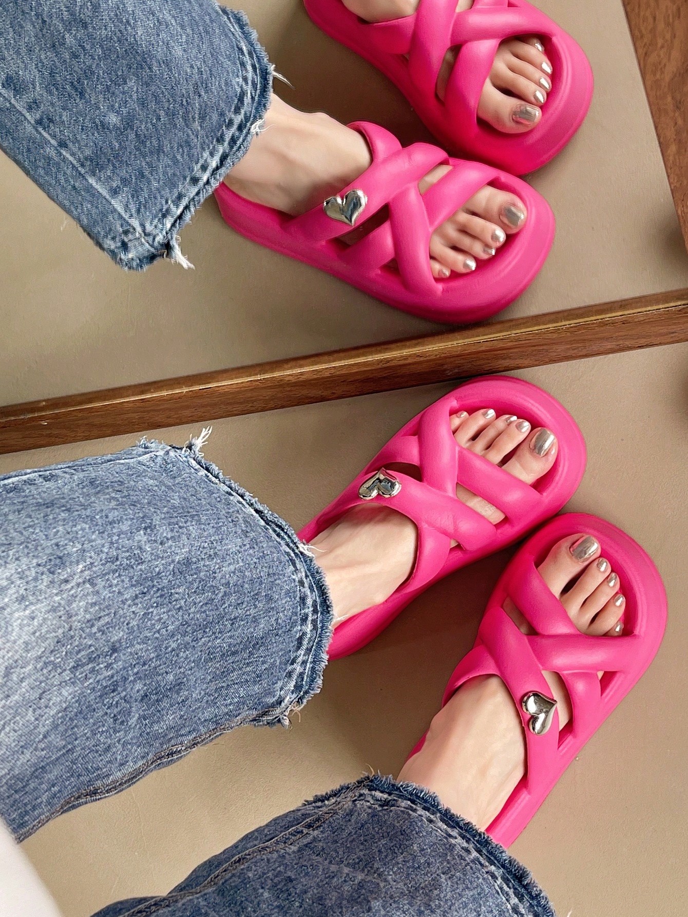 In Hot Pink Women Platforms & Wedge Sandals