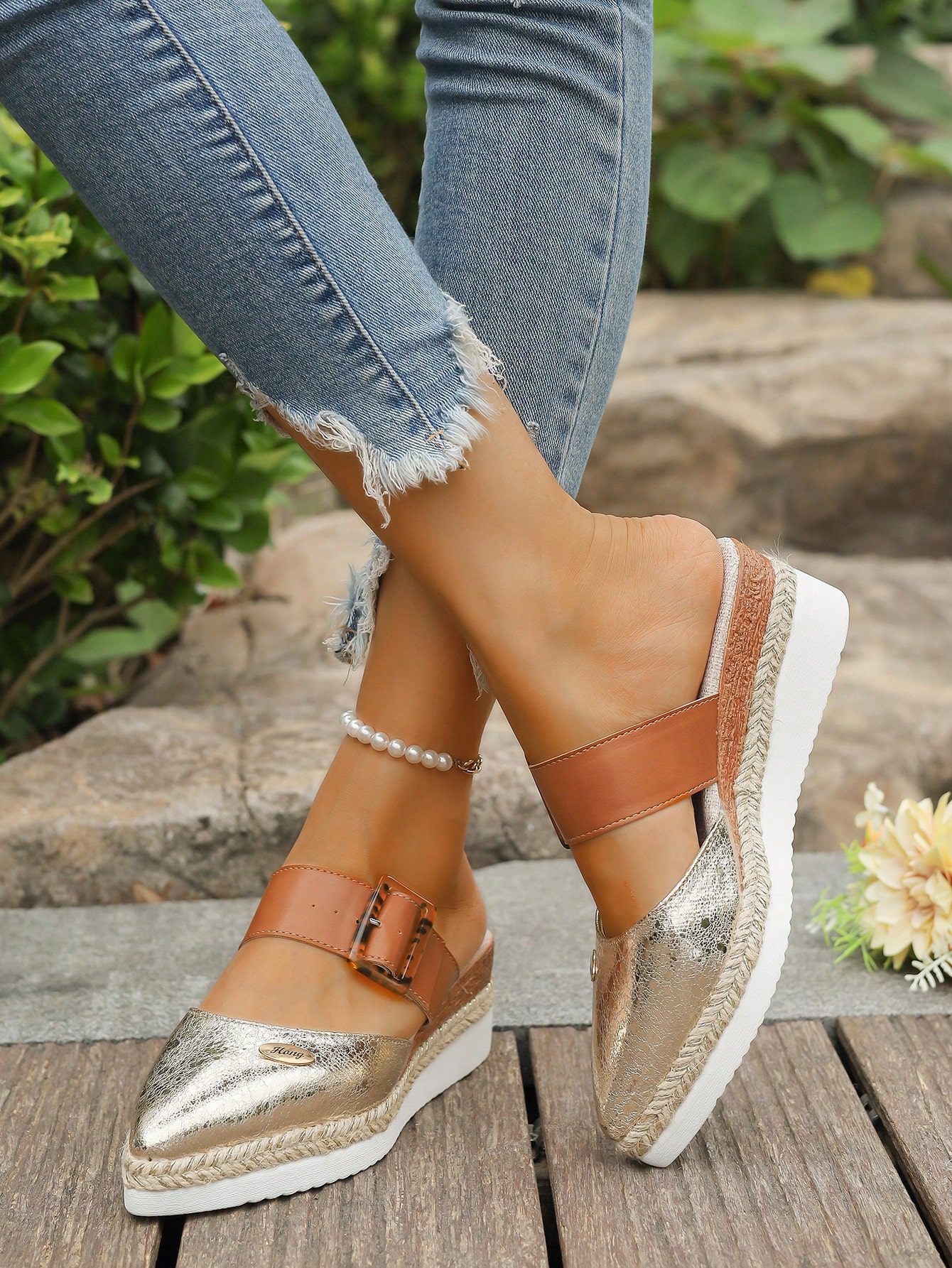 In Gold Women Wedges & Flatform