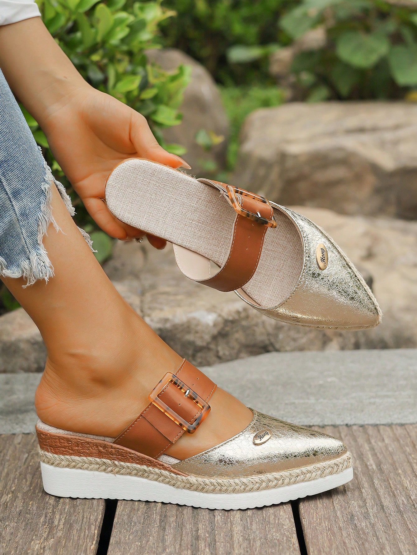 In Gold Women Wedges & Flatform