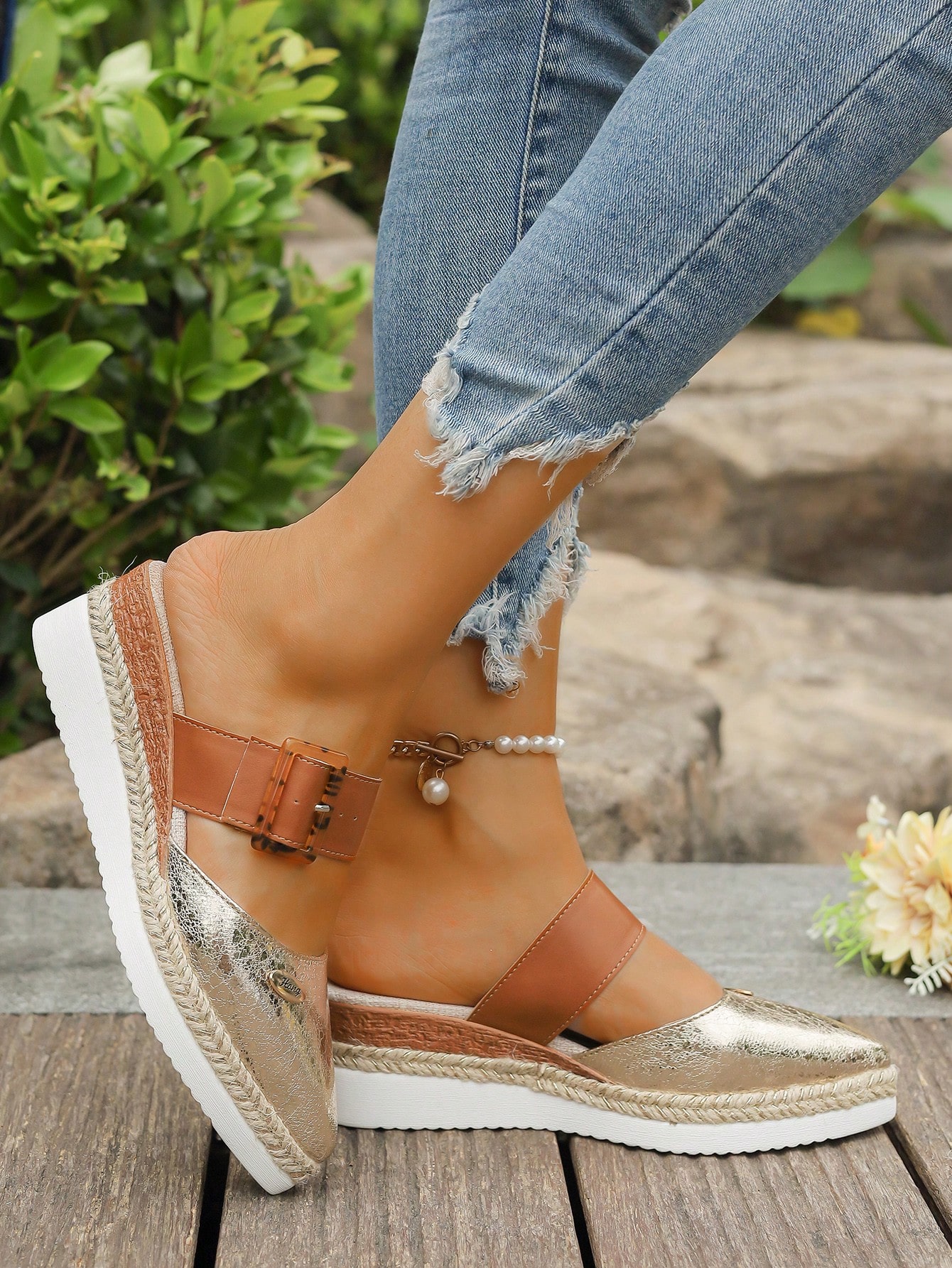 In Gold Women Wedges & Flatform