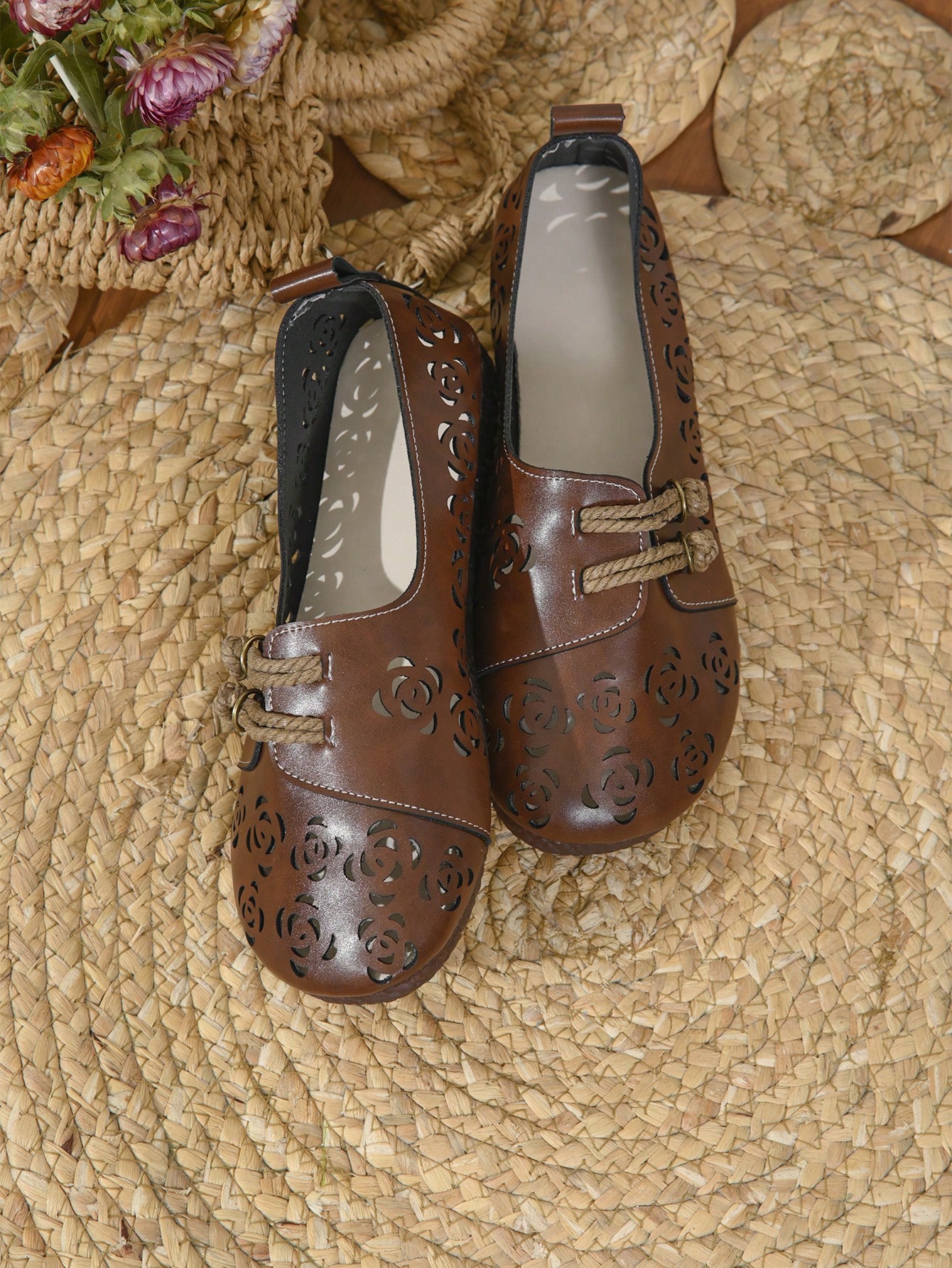 In Coffee Brown Women Flats