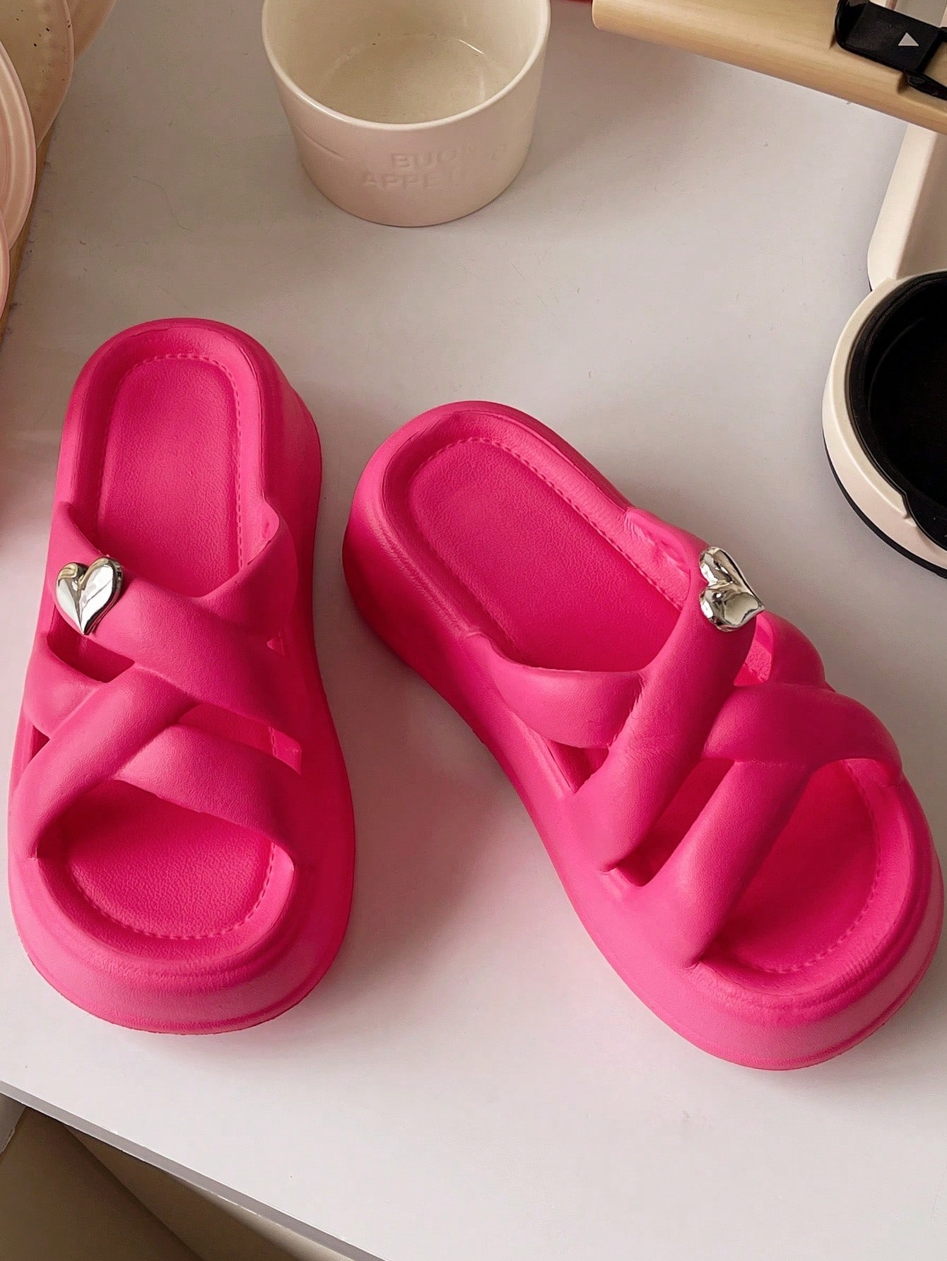 In Hot Pink Women Platforms & Wedge Sandals