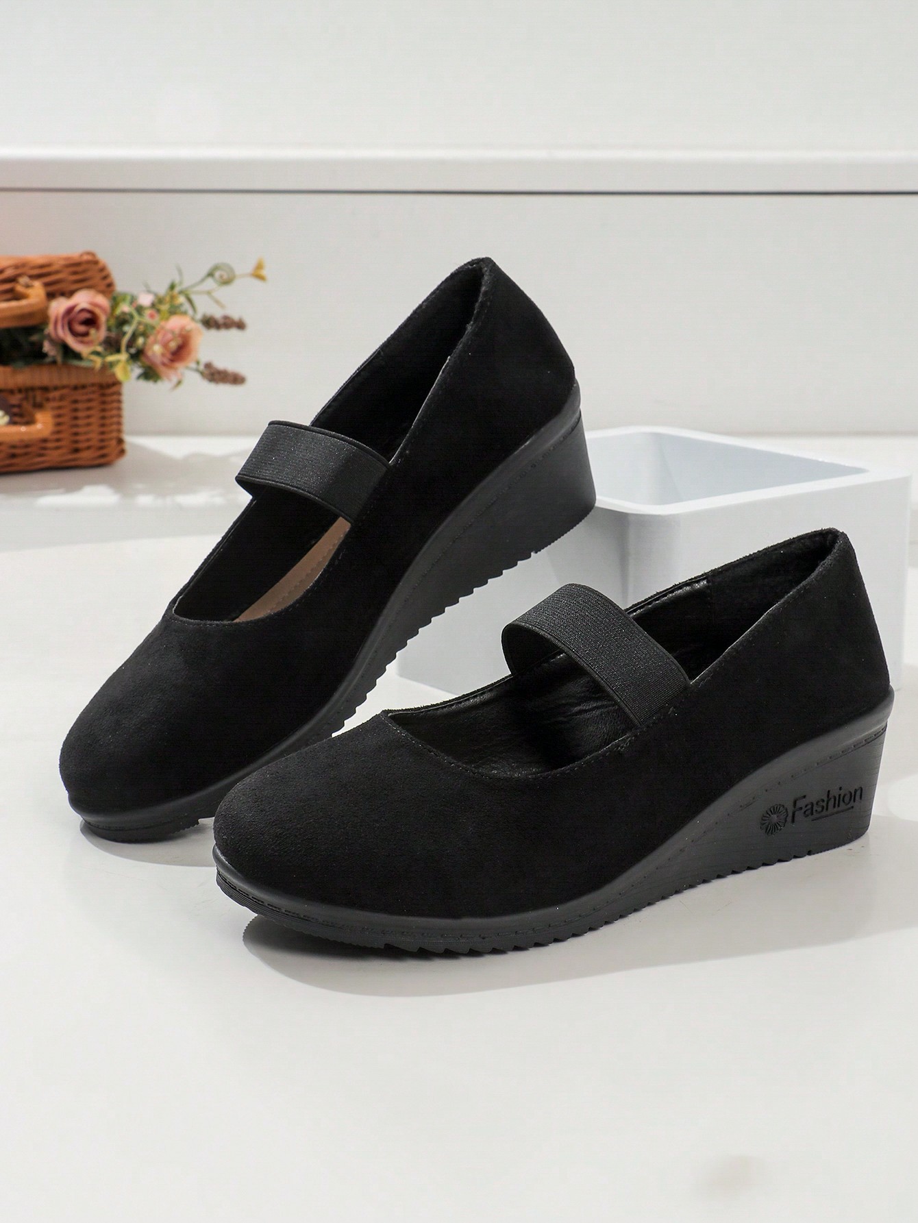 In Black Women Wedges & Flatform