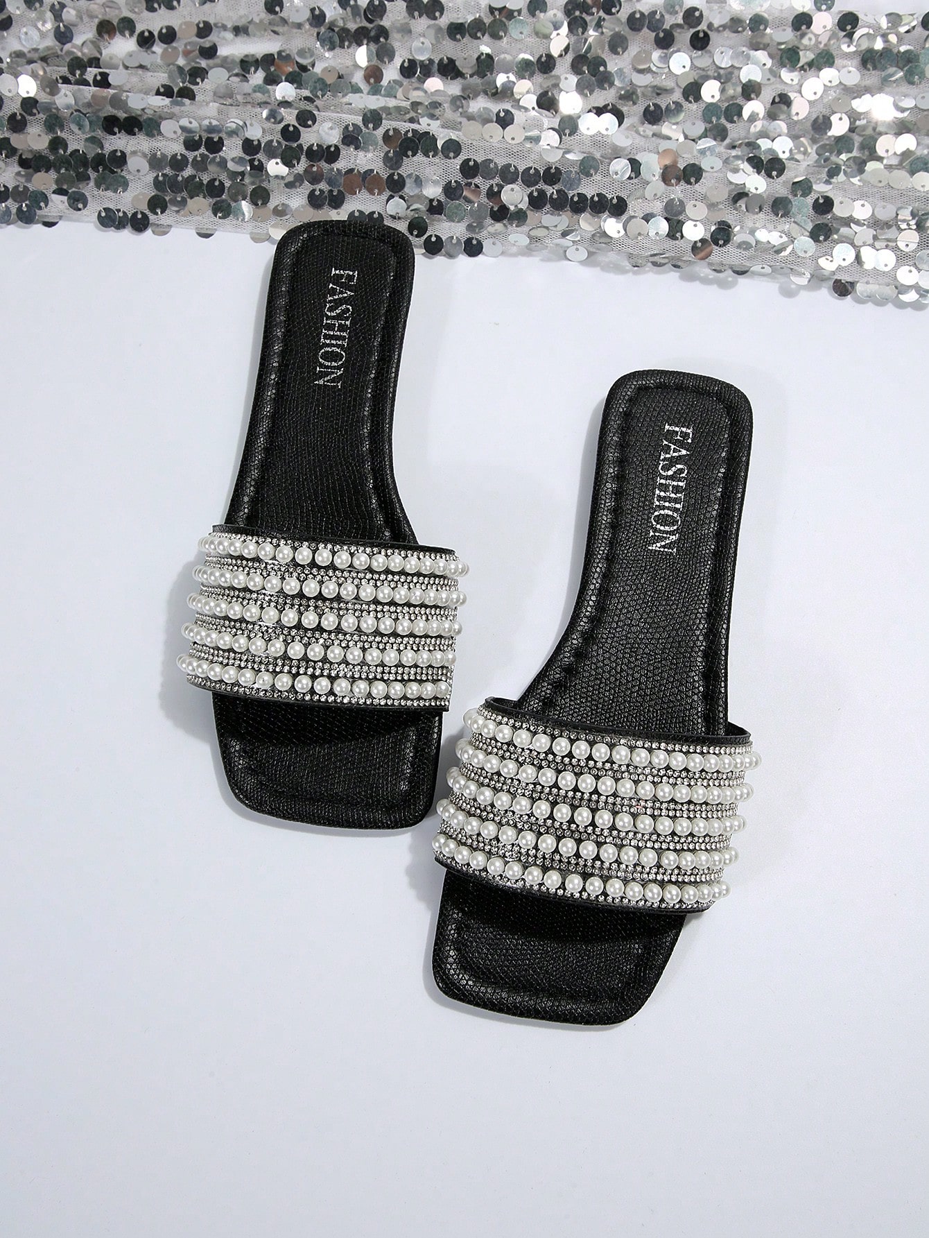 In Black and White Women Sandals