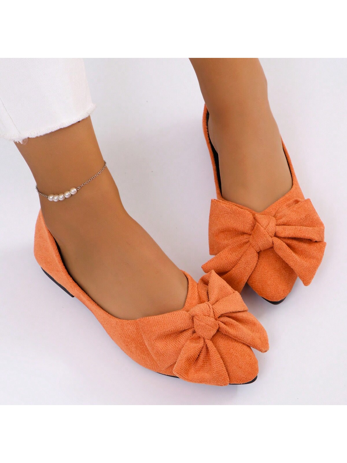 In Orange Women Flats