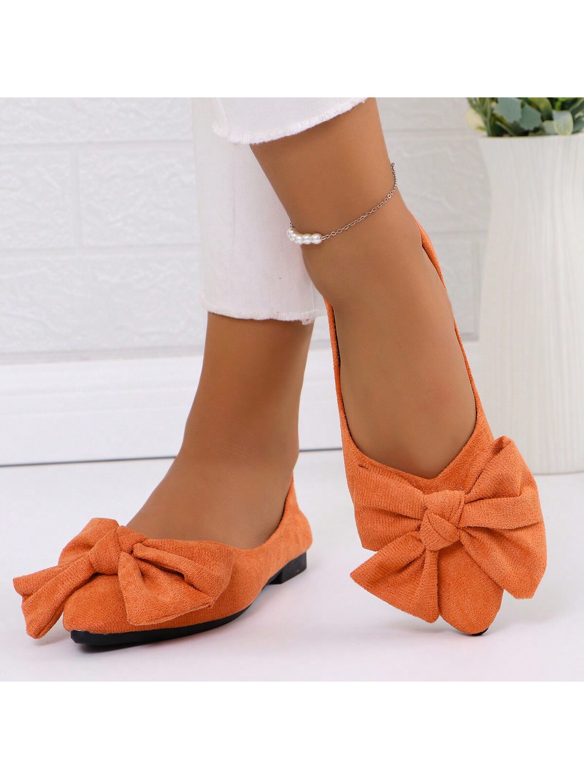 In Orange Women Flats