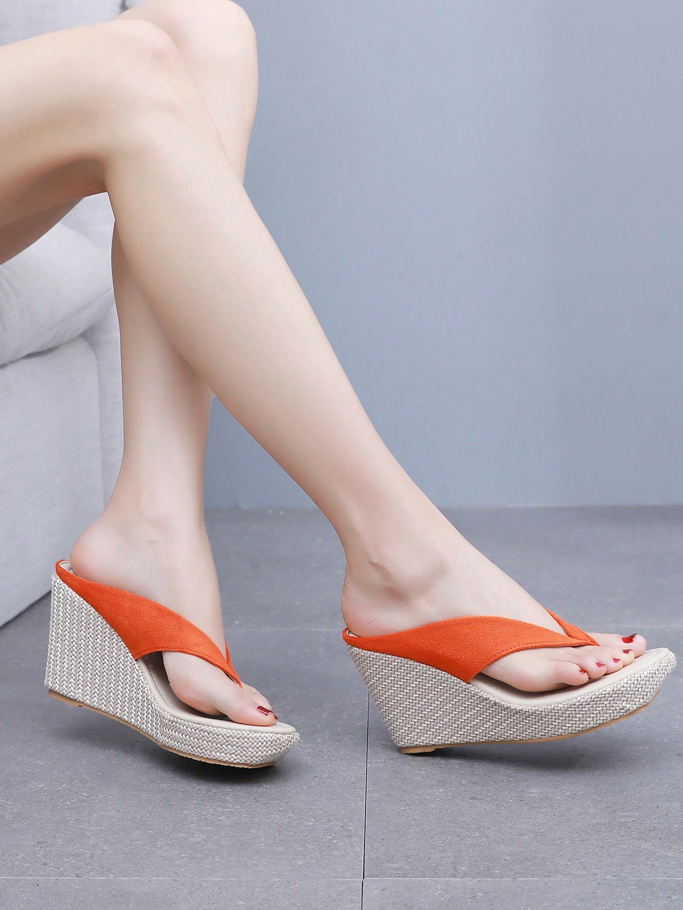 In Orange Women Platforms & Wedge Sandals