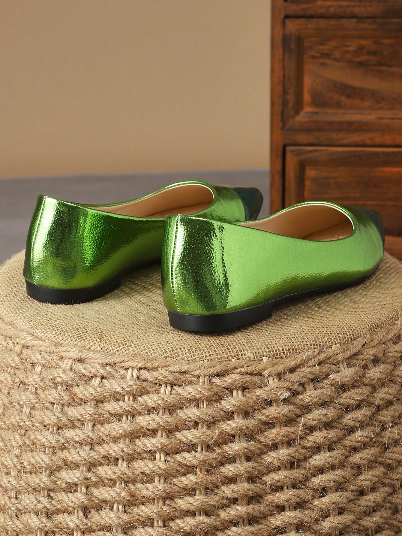 In Dark Green Women Shoes