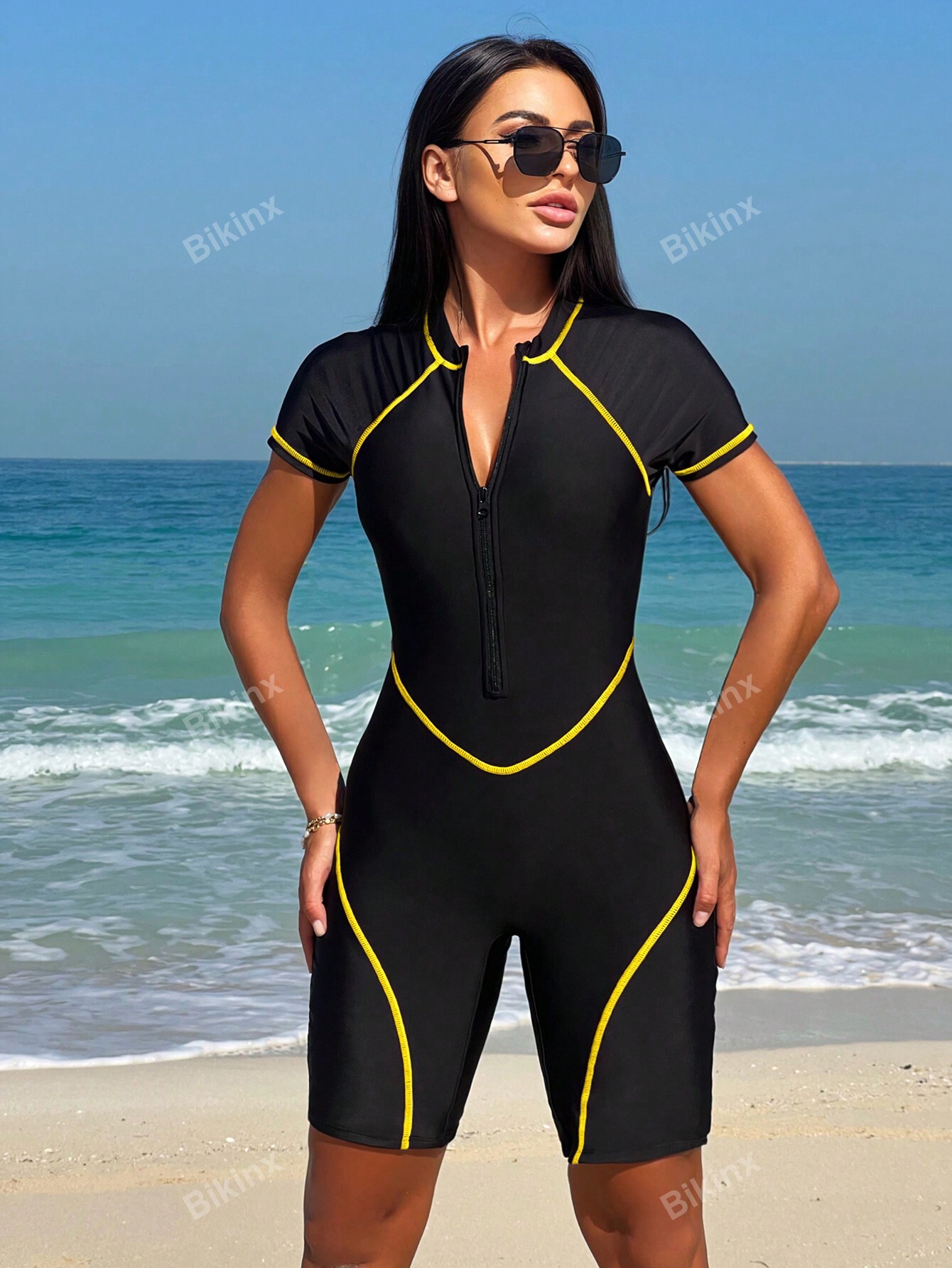 In Short Sleeve Women One-Pieces