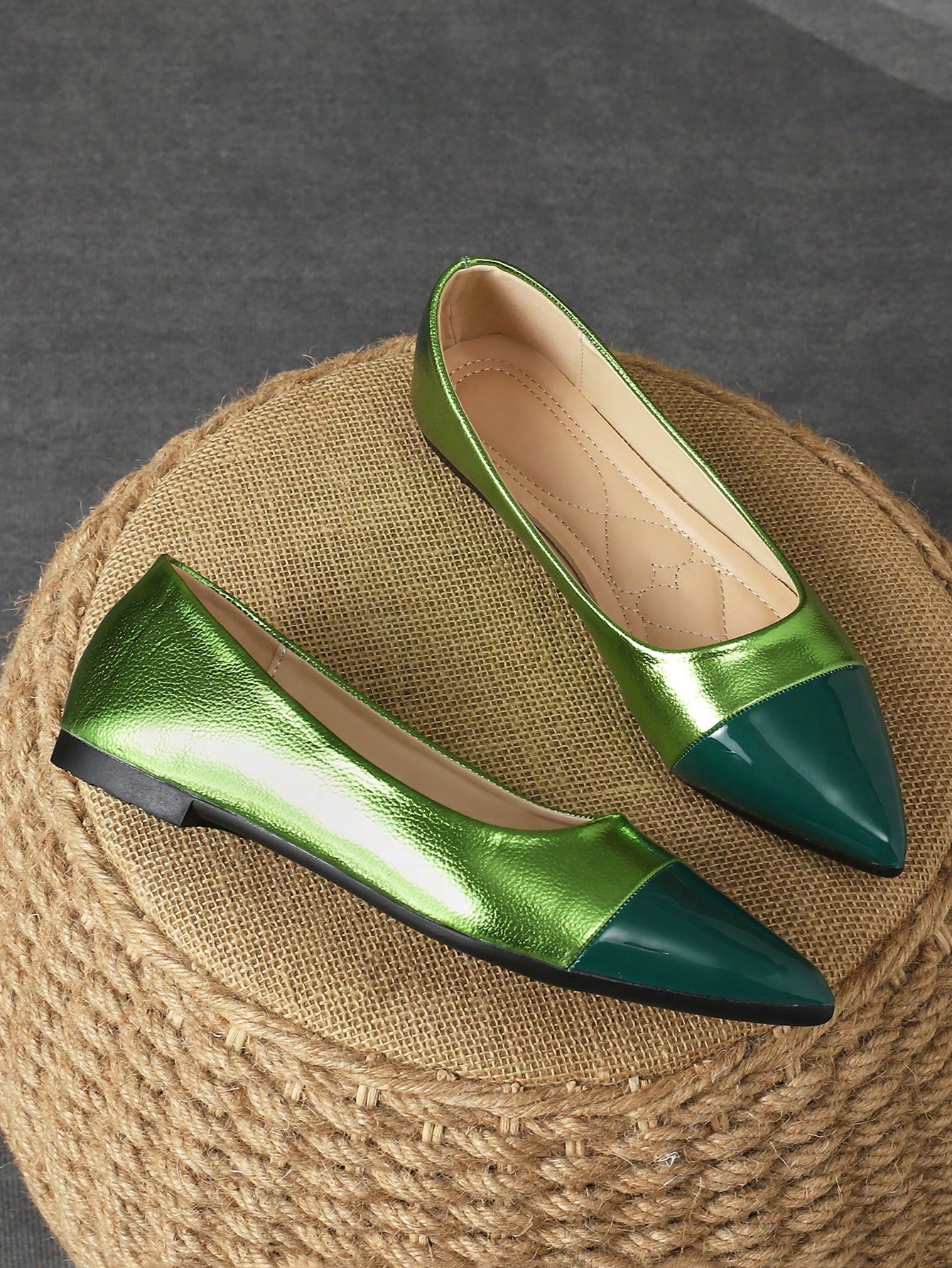 In Dark Green Women Shoes