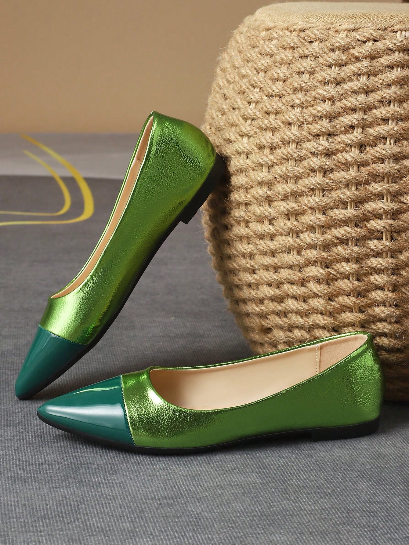 In Dark Green Women Shoes