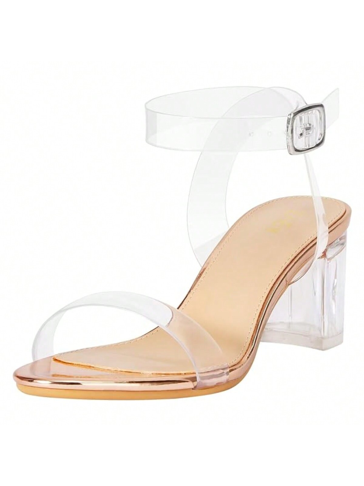 In Rose Gold Women Heeled Sandals