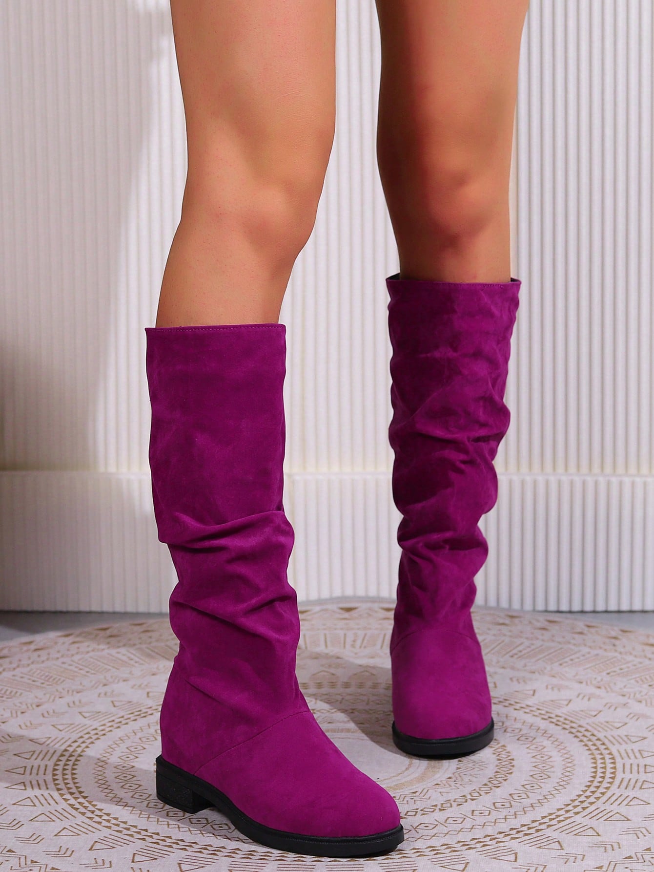 In Hot Pink Women Mid-Calf Boots