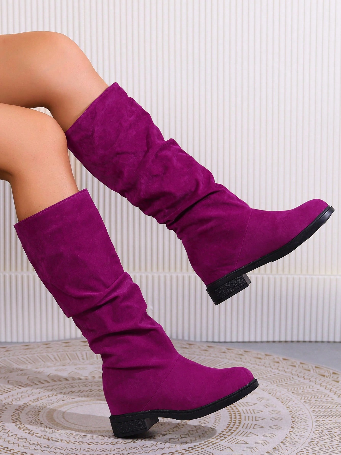 In Hot Pink Women Mid-Calf Boots