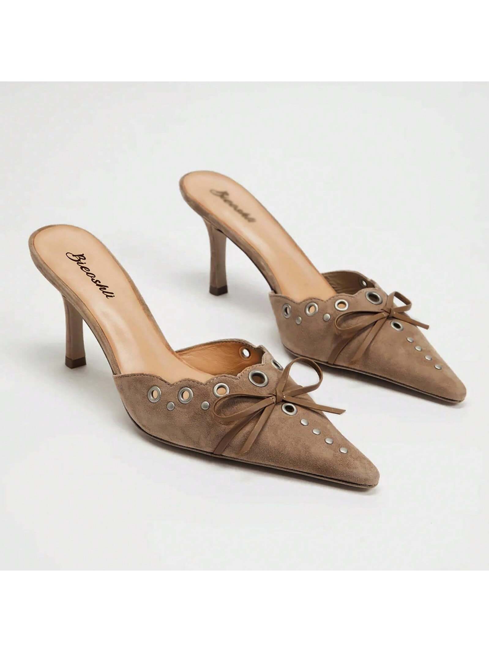 In Khaki Women Heeled Sandals