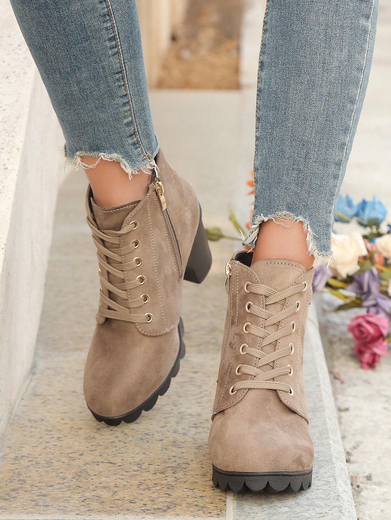 In Khaki Women Ankle Boots & Booties