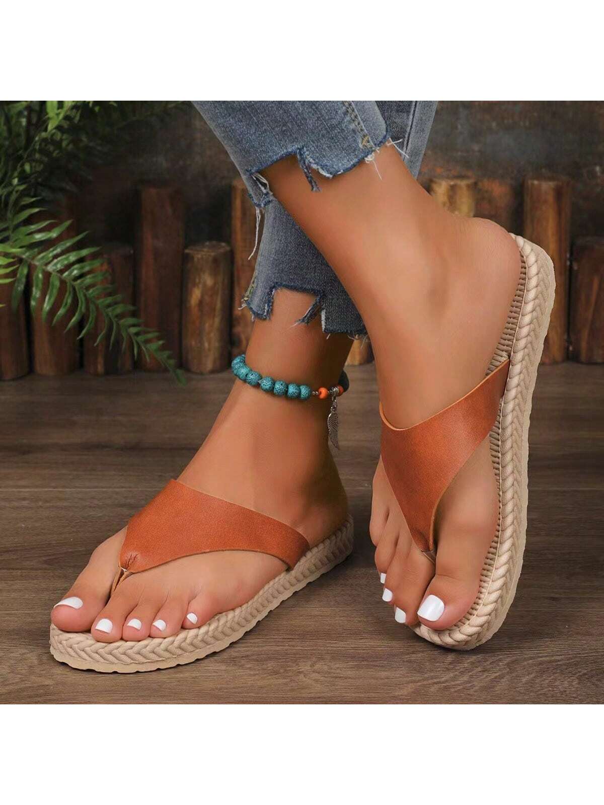 In Brown Women Flip-Flops