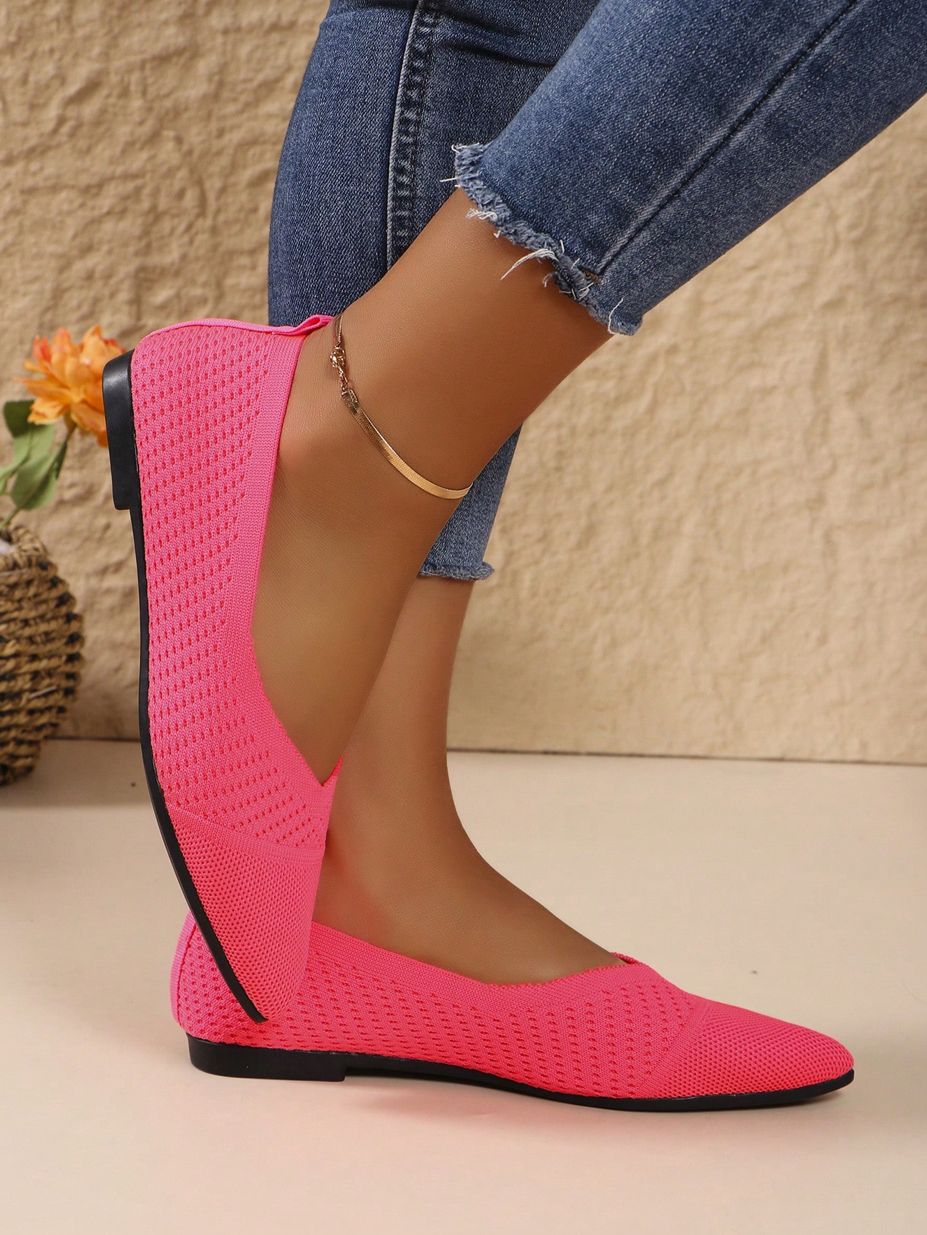 In Hot Pink Women Flats