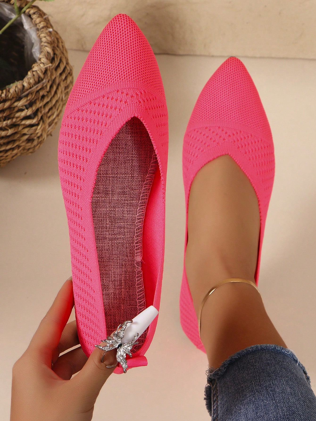 In Hot Pink Women Flats