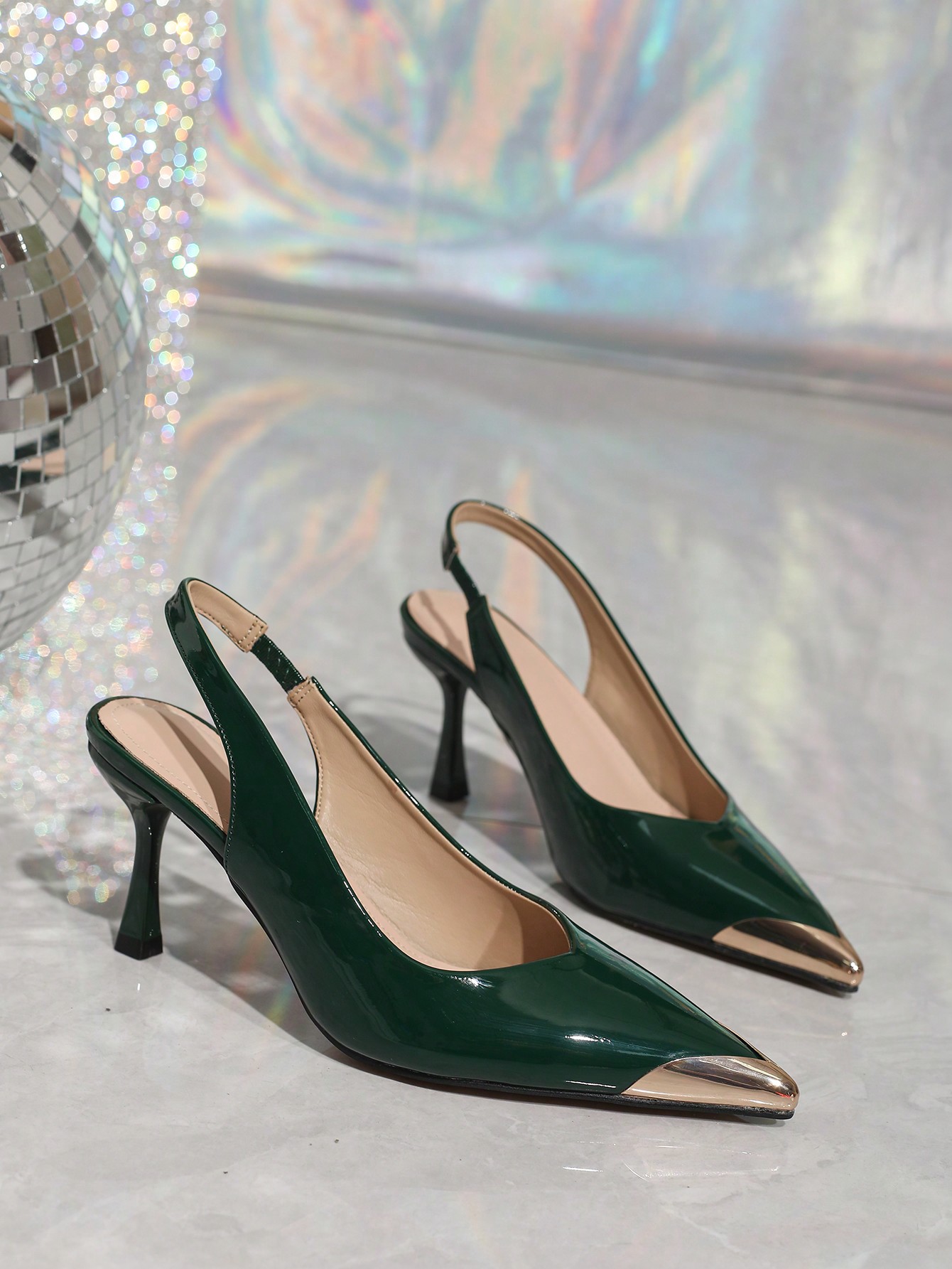 In Dark Green Women Shoes